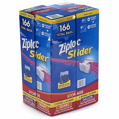 Túi zip đựng thực phẩm Ziploc Slider size vừa + lớn