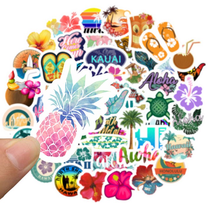 Bộ 50 Miếng Dán Decal Sticker Trang Trí DCK-001