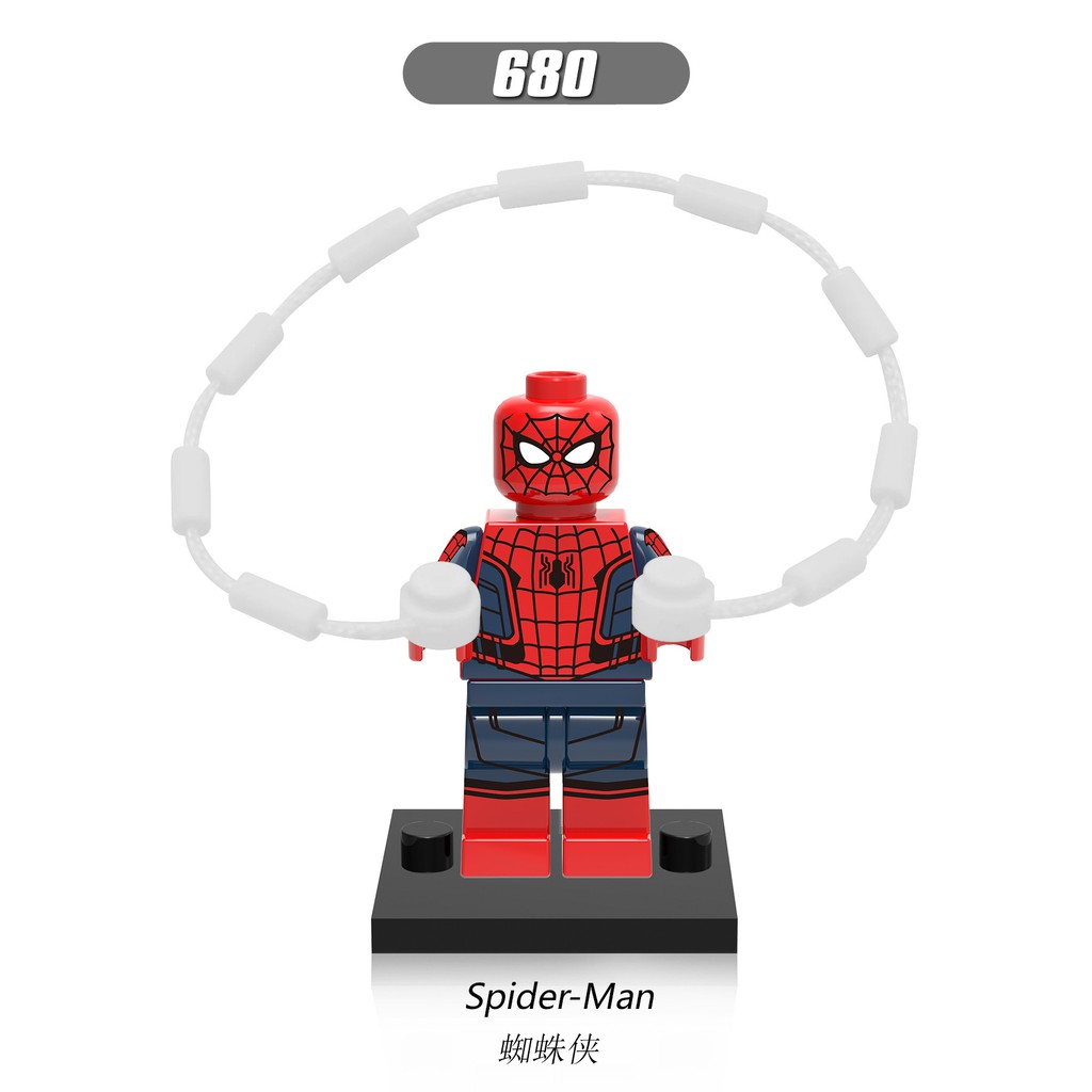 Đồ chơi búp bê cho trẻ emXH0168 Khối xây dựng Xinhong Spider-Man Homecoming Season Iron Man Condor Robbers Tên cướp nhân vật nhỏ được lắp ráp Túi có thể trộn theo lô