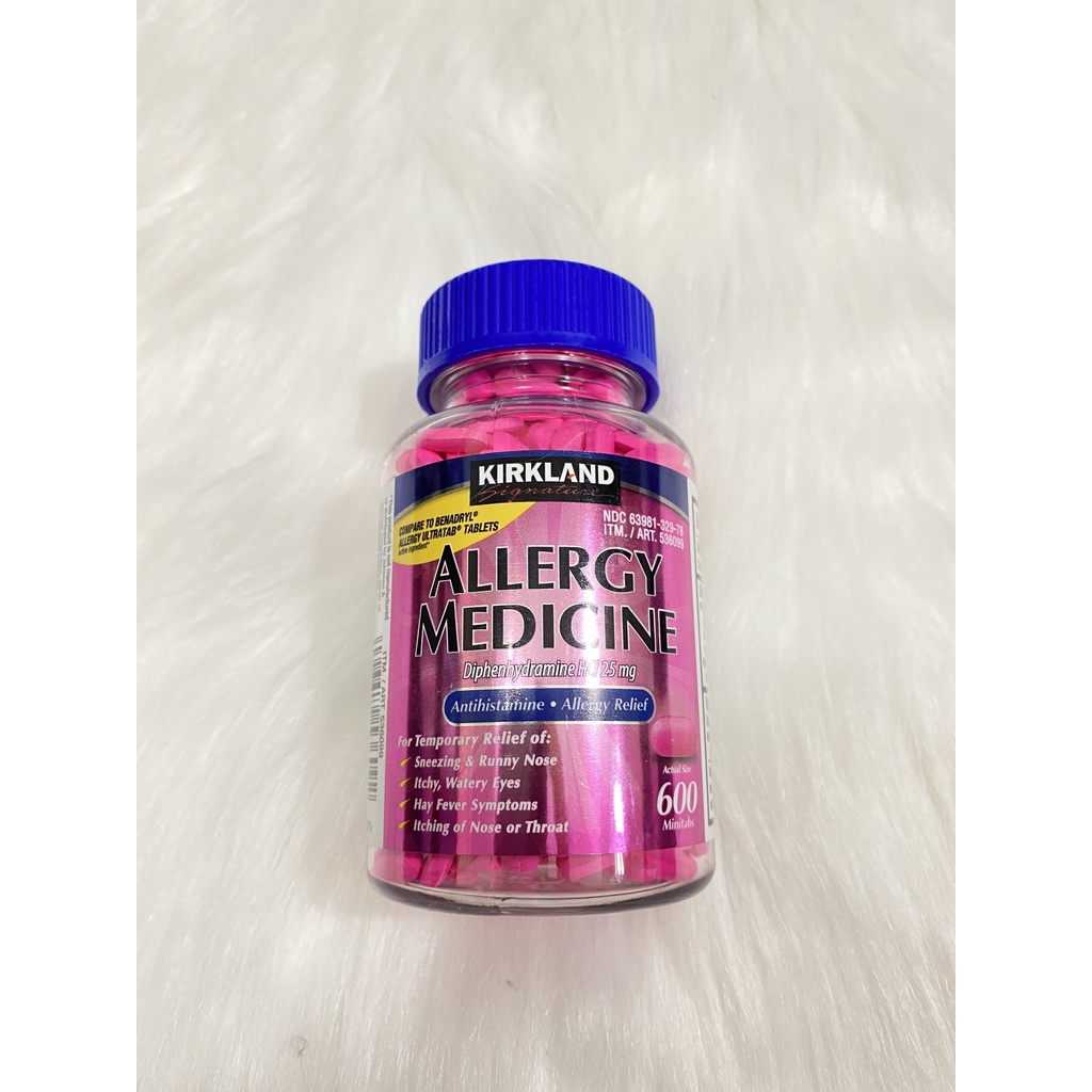 Hộp Chống Dị Ứng Kirkland Allergy Medicine 600 Viên