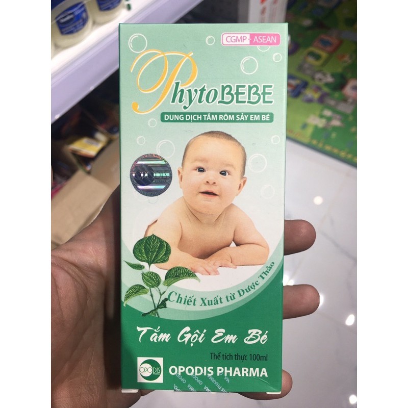 Dung dịch tắm rôm sảy em bé Phytobebe - Victory Pharmacy