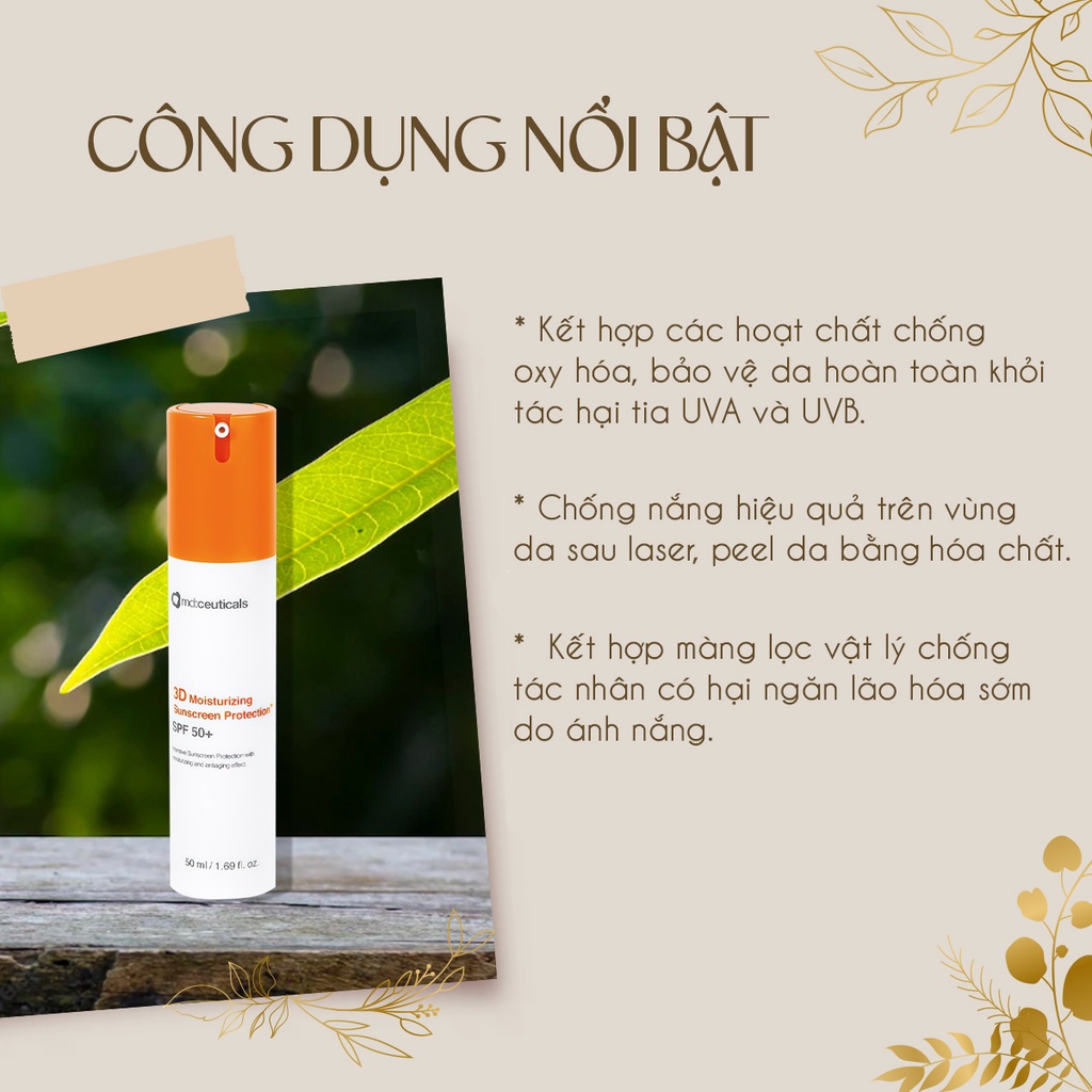 Kem chống nắng chống tia uv bảo vệ da MD:Ceuticals SPF 50+ minisize - Verkin Store