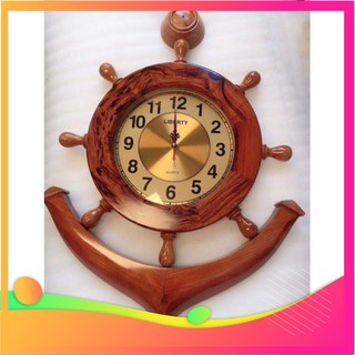[Decor Cao Cấp ] Đồng Hồ treo tường mỏ neo matCẩm   50cmx40cm
