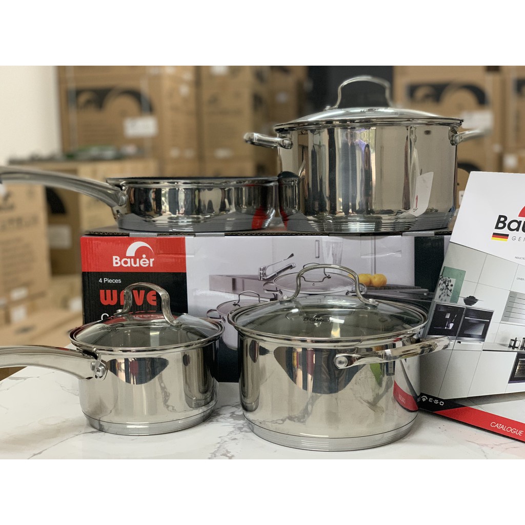 BỘ NỒI THẾ KỶ" Bộ nồi bếp từ, bộ noi inox cao cấp BAUER -iện dụng cho mọi loại bếp