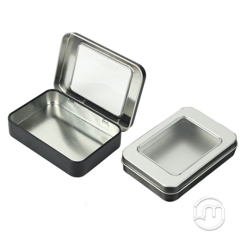 10*7*2cm- Hộp thiếc chữ nhật nắp lật kính