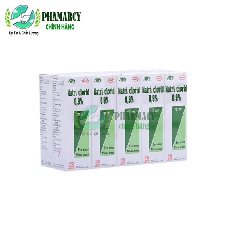 Nước muối sinh lý cho trẻ sơ sinh Nacl vệ sinh Mắt Mũi Miệng Tai Natriclorid 0.9% 10ml