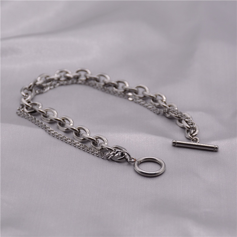 Vòng Tay Hai Lớp Phong Cách Retro Đơn Giản