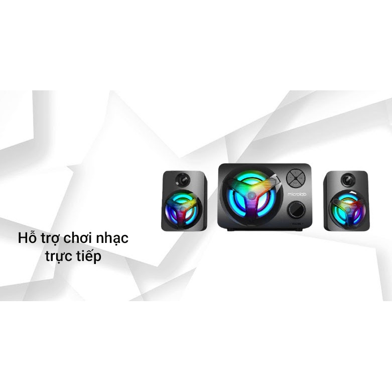 Loa vi tính MICROLAB U210 Loa Bluetooth 5.0, USB, SD Card, FM, Đèn LED nổi bật - Hàng chính hãng BH 12 tháng