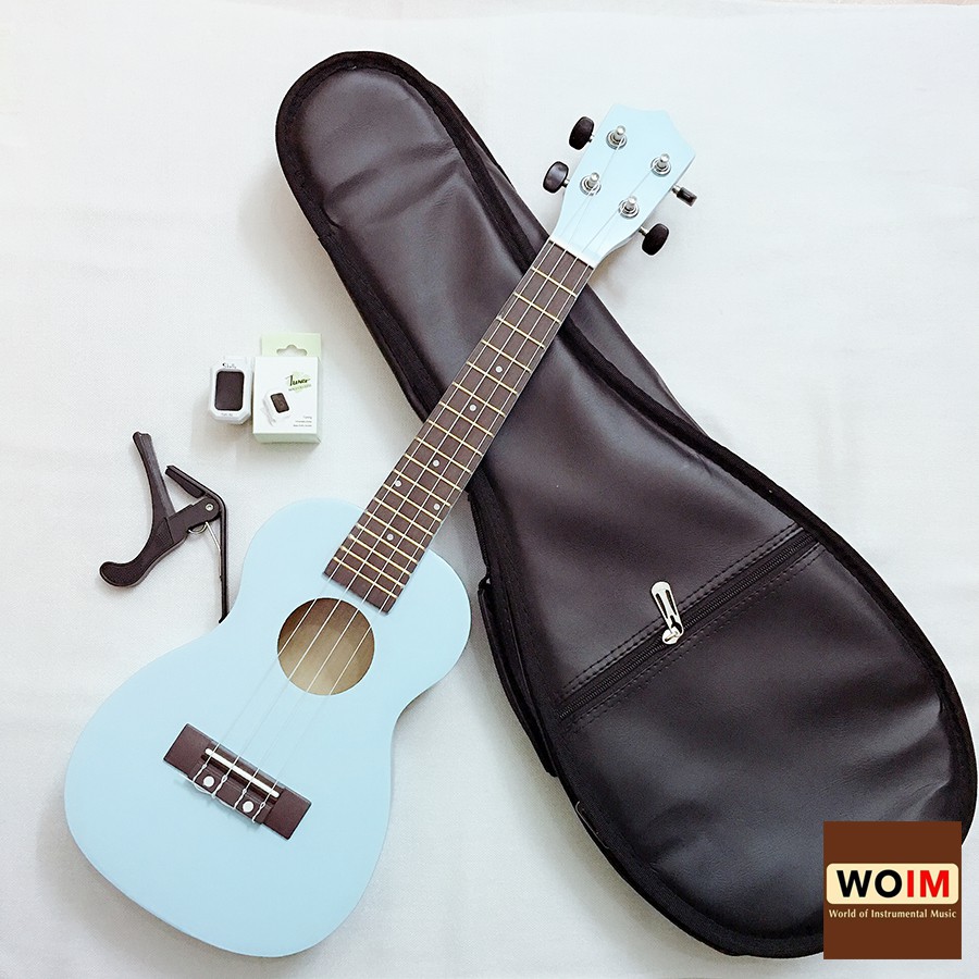 Đàn Ukulele Concert Woim 33A19 Size 23 Tặng Kèm Bao Da Cao Cấp + Capo + Máy Lên Dây Điện Tử (tuner)