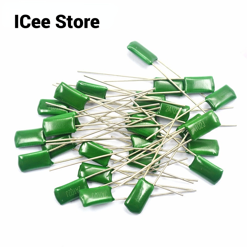 Set 50 Tụ Phim Polyester 100V 1nF 2.2nF 10nF 33nF 47nF 82nF 100nF 2A102J 2A103J 2A104J 2A222J 2A3J 2A473J 2A823J