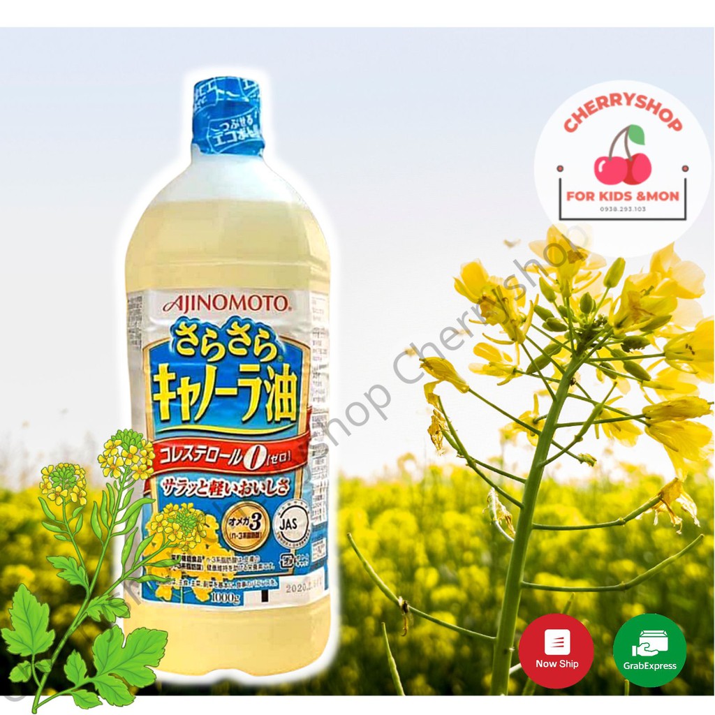 Dầu ăn hạt cải Ajinomoto nội địa Nhật Bản chai 1 lít