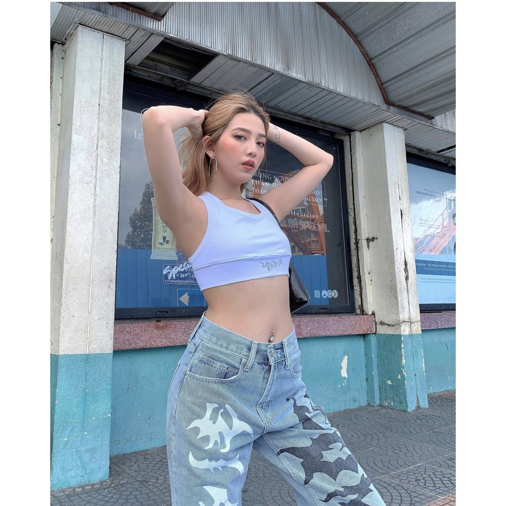 Quần Jean Ống Rộng IN ZOM Ulzzang Unisex 1hitshop