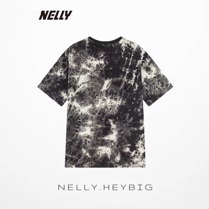 Áo thun tay lỡ nelly dáng unisex form rộng 12