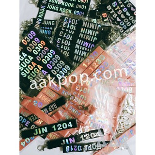 [BTS] Móc khóa tên thành viên BTS (Đen)