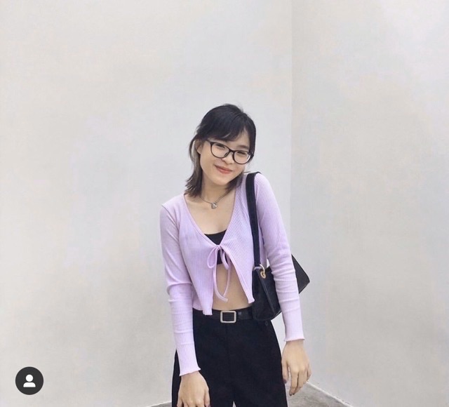 Áo khoác cardigan croptop buộc nơ chất thun gân - B5U | BigBuy360 - bigbuy360.vn