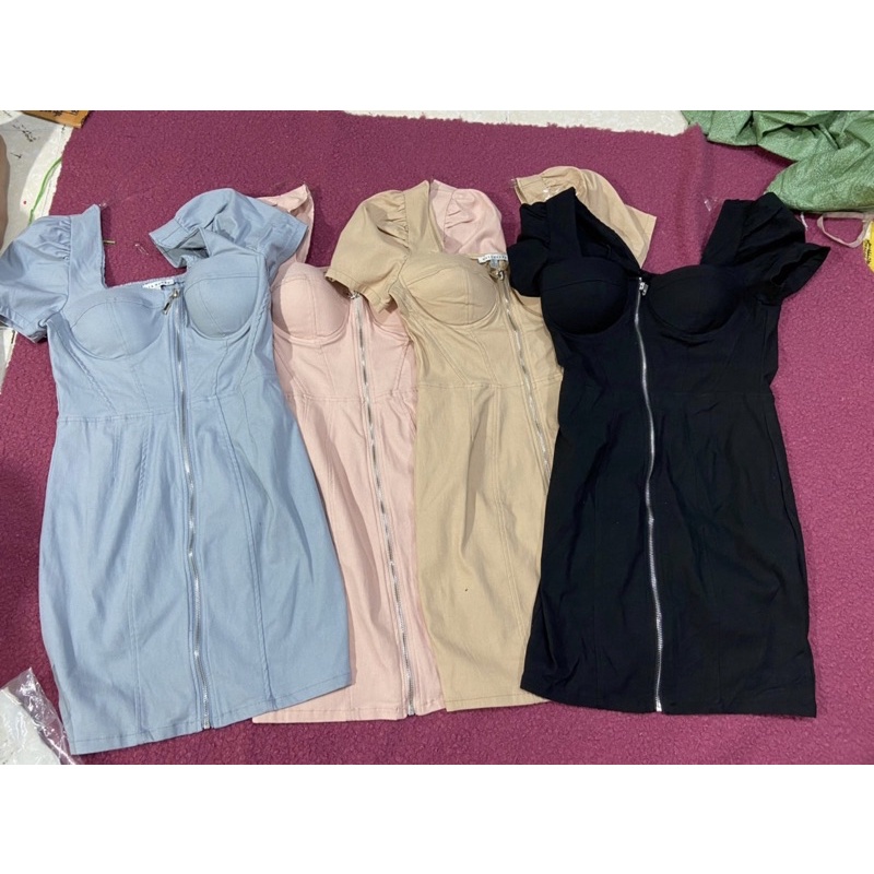 Đầm body khoá kéo xuất dư xịn