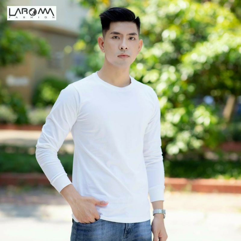Áo Thun Nam Dài Tay Cao Cấp, Áo Thun Cotton Nam Co Dãn, Thấm Hút Chống Nhăn Xù | BigBuy360 - bigbuy360.vn