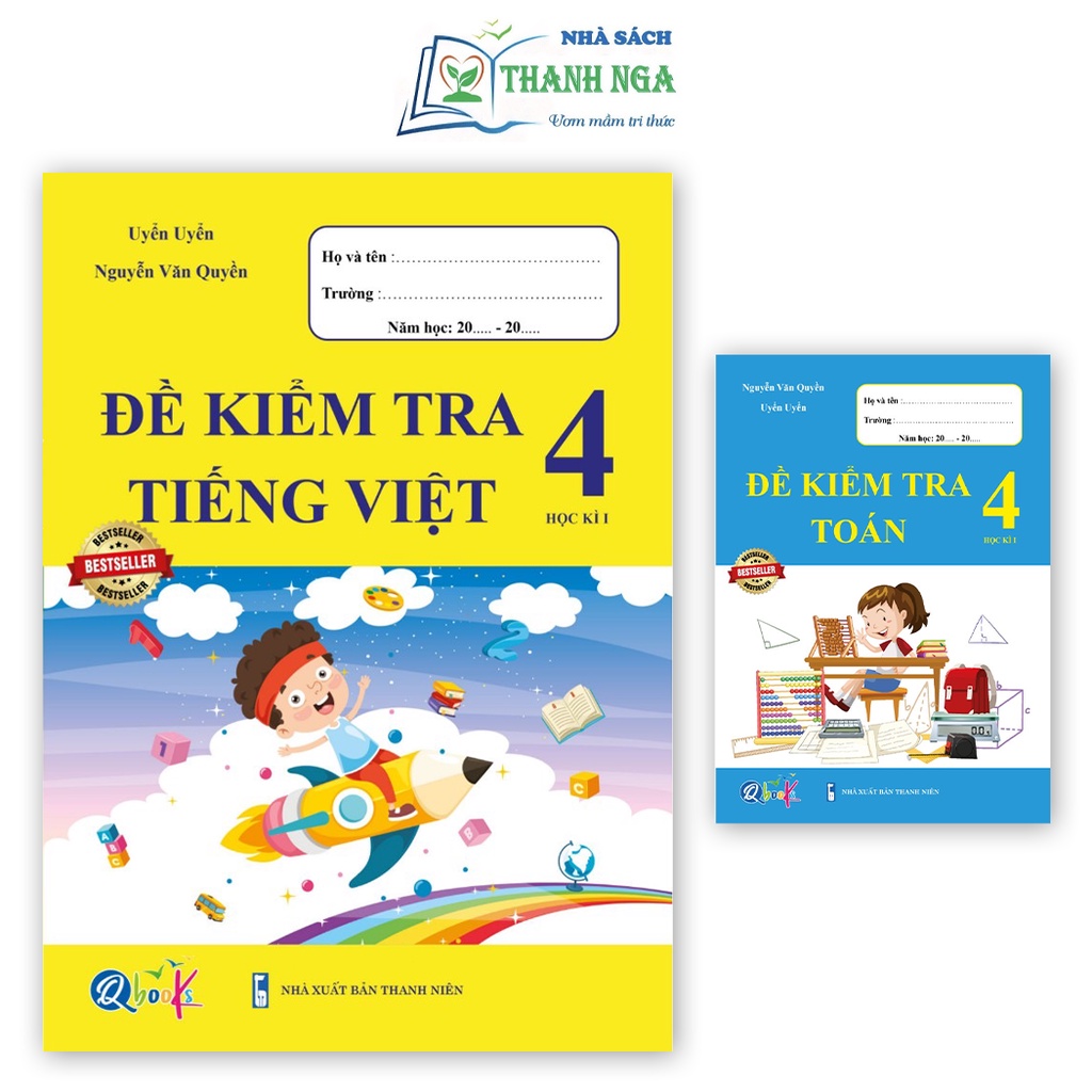 Sách - Combo Đề Kiểm Tra Toán và Tiếng Việt 4 - Học Kì 1 (2 cuốn)
