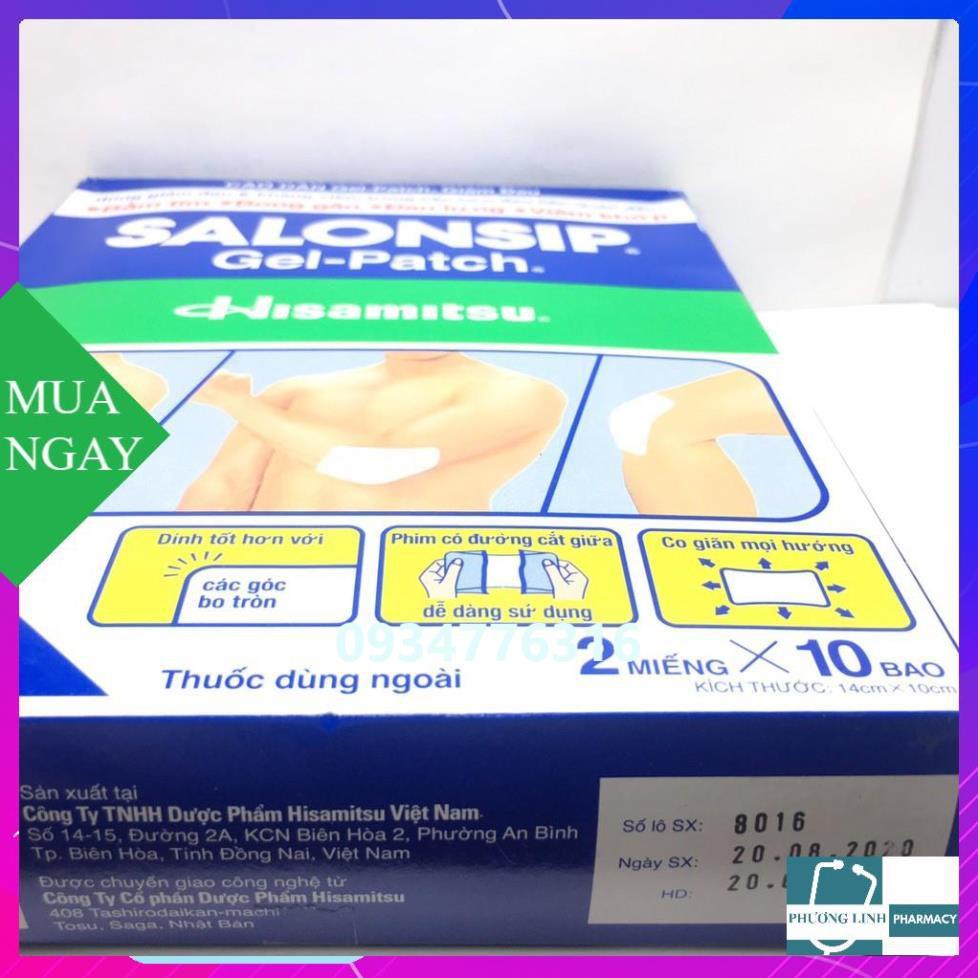 1 hộp 10 gói x 2 miếng Salonsip cao dán