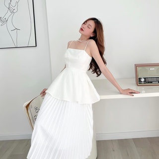 [Ảnh thật] Áo peplum 2 dây tùng xòe