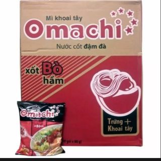Thùng mì omachi xốt bò hầm 30 gói 80g