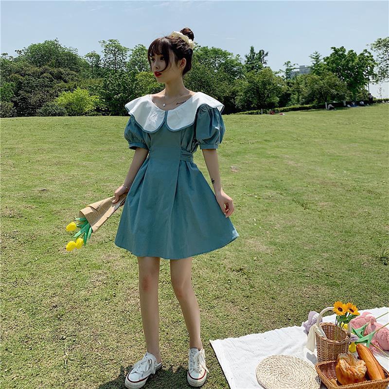 Đầm Ngắn Tay Thắt Nơ Eo Đáng Yêu Cho Nữ | BigBuy360 - bigbuy360.vn