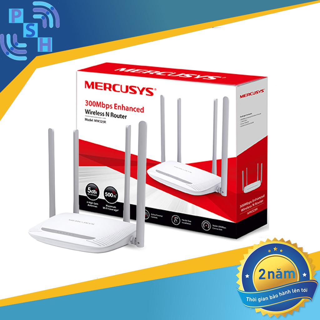 Bộ Phát Wifi Mercusys MW325R 300Mbps 4 Ăng ten - Hàng Chính Hãng