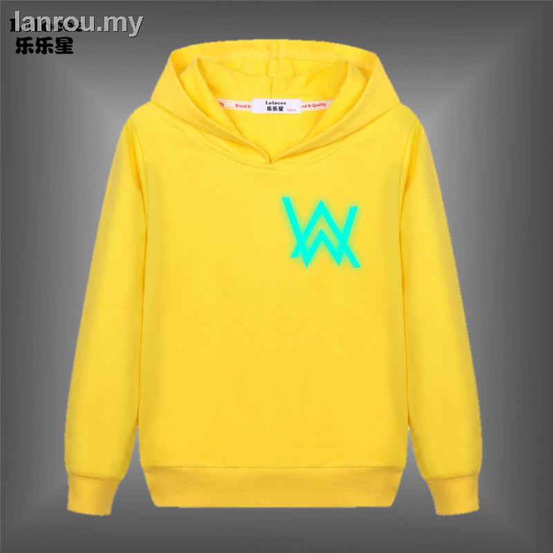 Áo Hoodie Tay Dài Dạ Quang In Chữ Alan Walker Thời Trang 2020 Cho Bé Trai