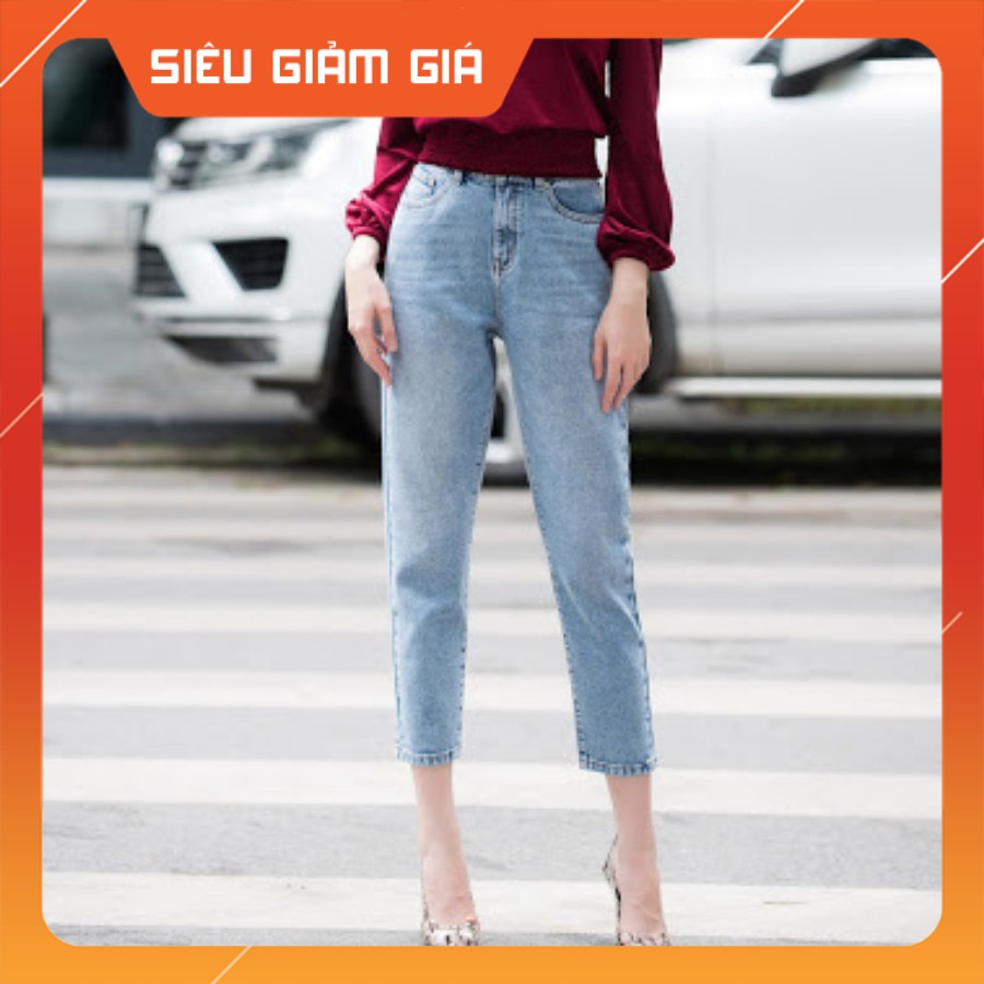 Quần Jean nữ H&H Luxury Dáng Baggy tôn dáng Màu xanh - Jean nữ hàng thiết kế đủ size