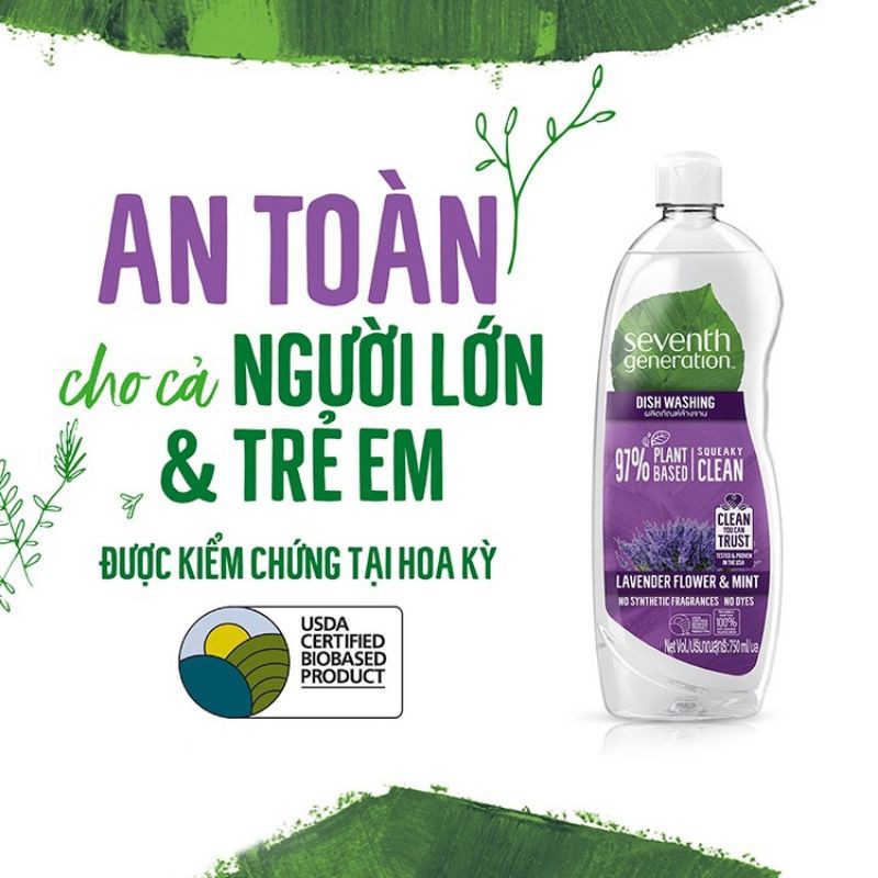 Combo 2 chai nước rửa bát Seventh Generation 750ml