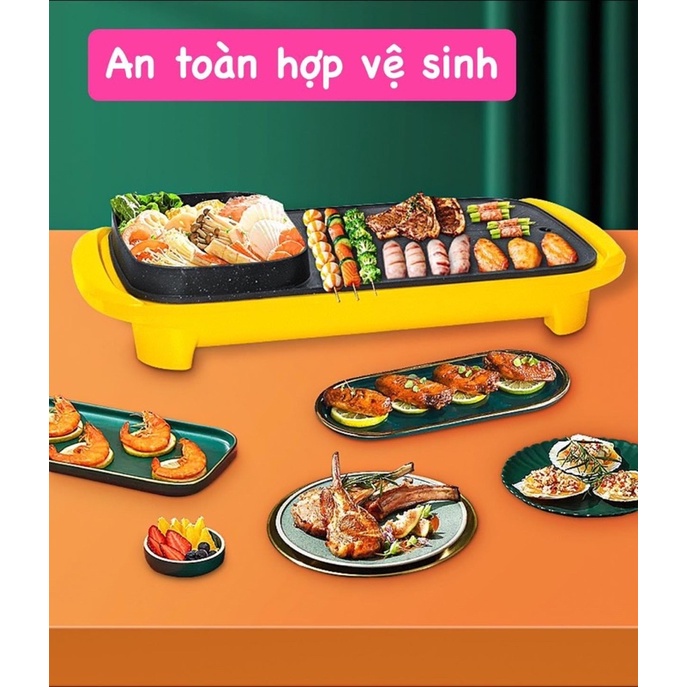 bếp nướng và lẩu 2 in 1 con vịt vàng