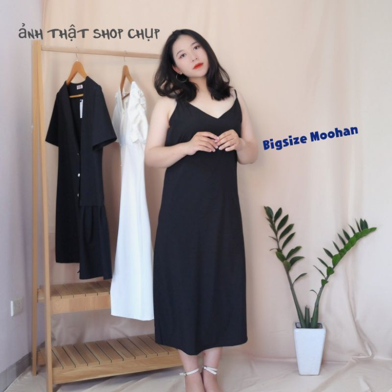 [BIGSIZE MOOHAN] ⚡️𝐌𝐈𝐄̂̃𝐍 𝐏𝐇𝐈́ 𝐒𝐇𝐈𝐏⚡️ĐẦM BIGSIZE 2 DÂY DÁNG SUÔNG DÀI CỔ CHỮ V NHIỀU MÀU SẮC | BigBuy360 - bigbuy360.vn