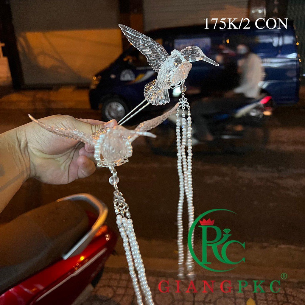 Bộ đôi chim én cài tóc cô dâu Giangpkc 8-2022  Phụ kiện cưới Giang biểu tượng của Hạnh Phúc SP2221660
