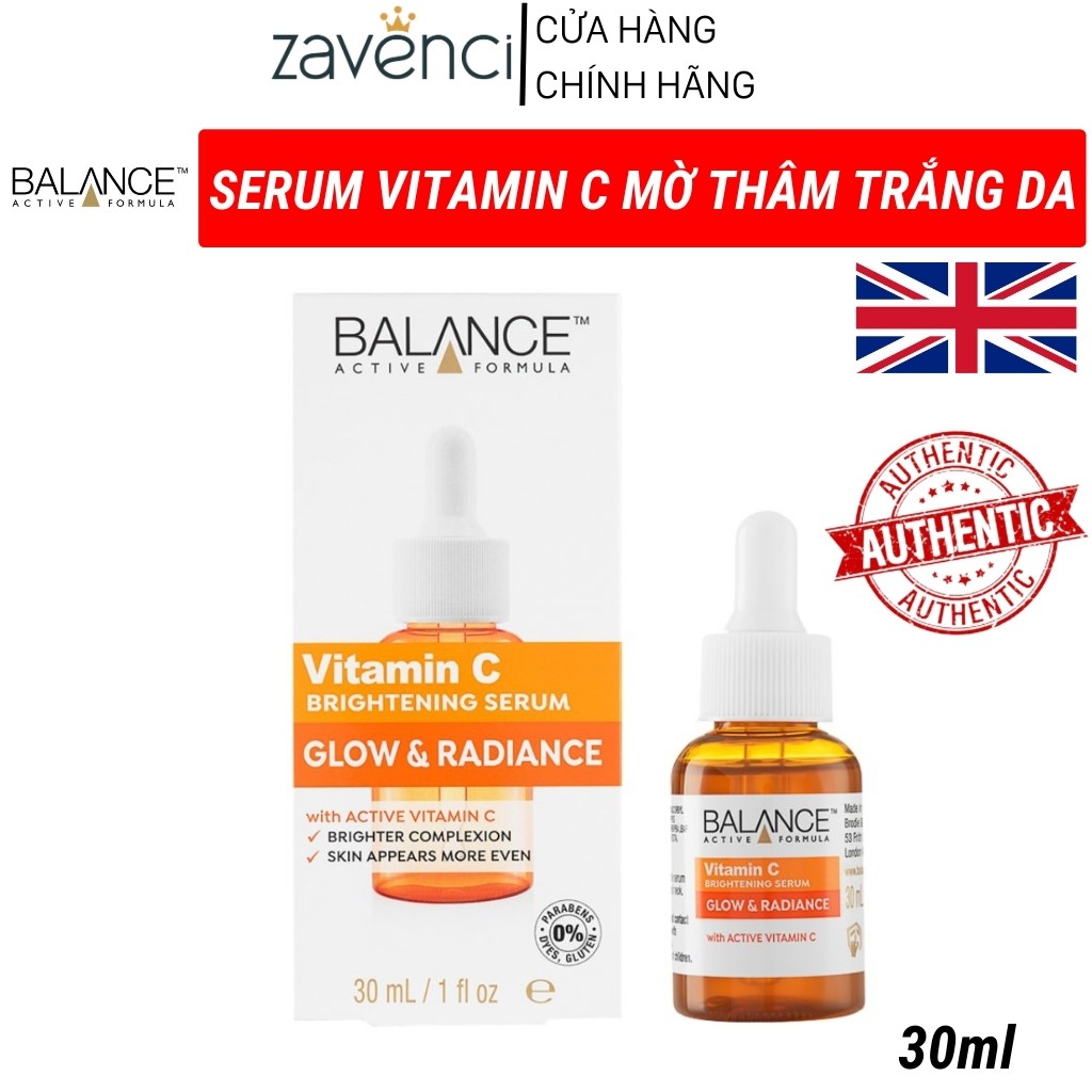 Serum Vitamin C BALANCE Active Formula Giúp Trắng Da Mờ Thâm (30ml)