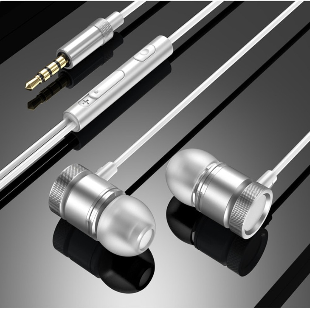 Wired In-Ear Earphone Hifi Bass 3.5mm  Subwoofer Headset In-Ear Comfordable Design Metal Sports Music Headset