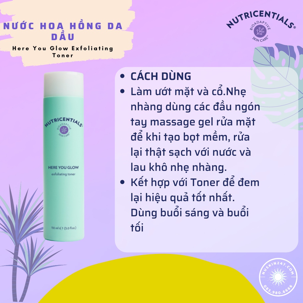 Nước hoa hồng Nuskin cho từng loại da ( Có phân 2 loại da cụ thể)