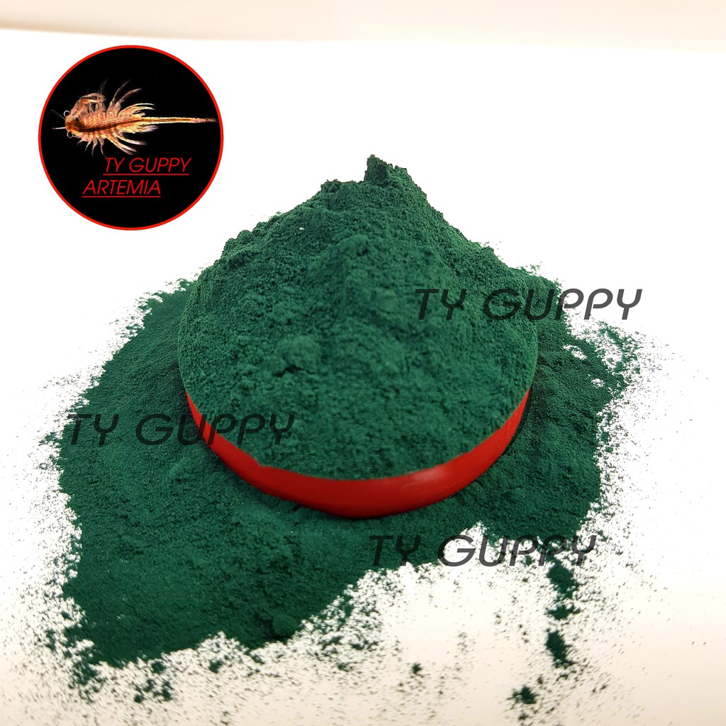 50G Tảo Xoắn Dạng Bột Cho Cá ,Artemia sinh khối Ăn - Thức Ăn Cá Tảo Bột Xoắn