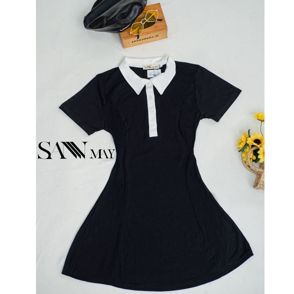 Váy polo body tay ngắn xinh yêu, đầm polo đi dự tiệc, đi chơi dạo phố, đi bar sang chảnh | BigBuy360 - bigbuy360.vn