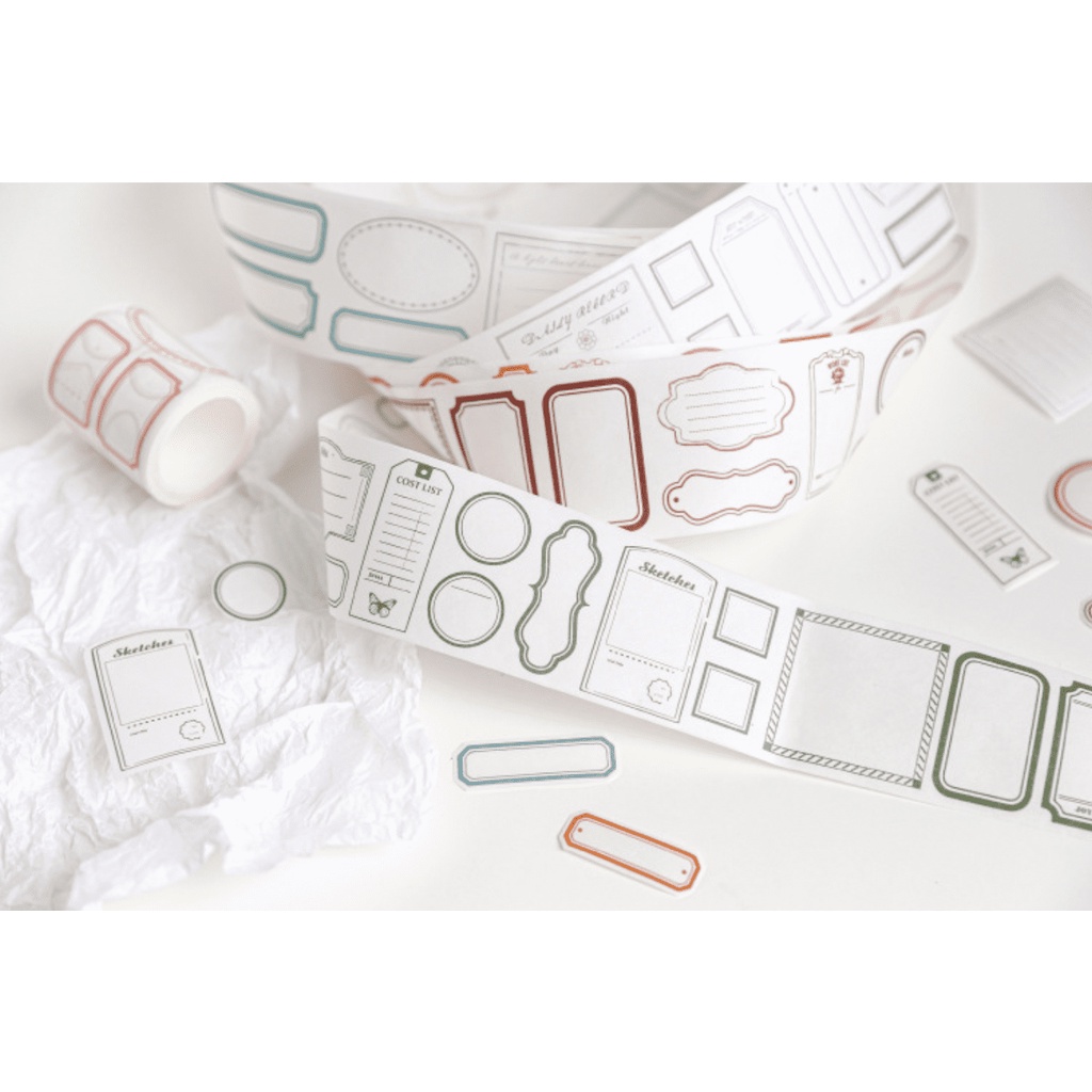 [SALE XẢ HÀNG] Sâu Nery - SN244 - Cuộn Label Washi dài 5m_Paper Dyeing