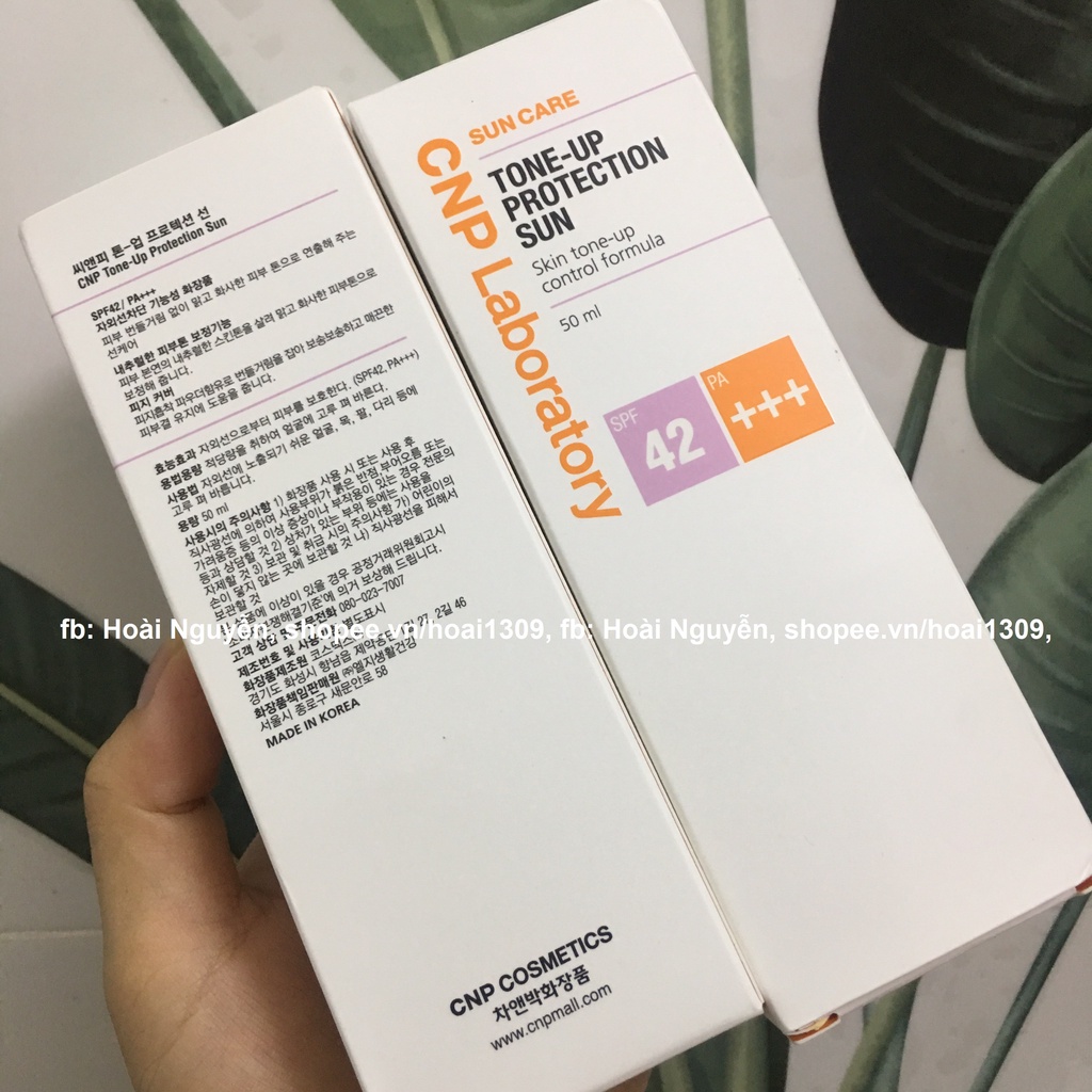 [Kèm bill] Kem chống nắng nâng tông CNP Laboratory Tone-up Protection Sun Spf42/PA+++ 50ml