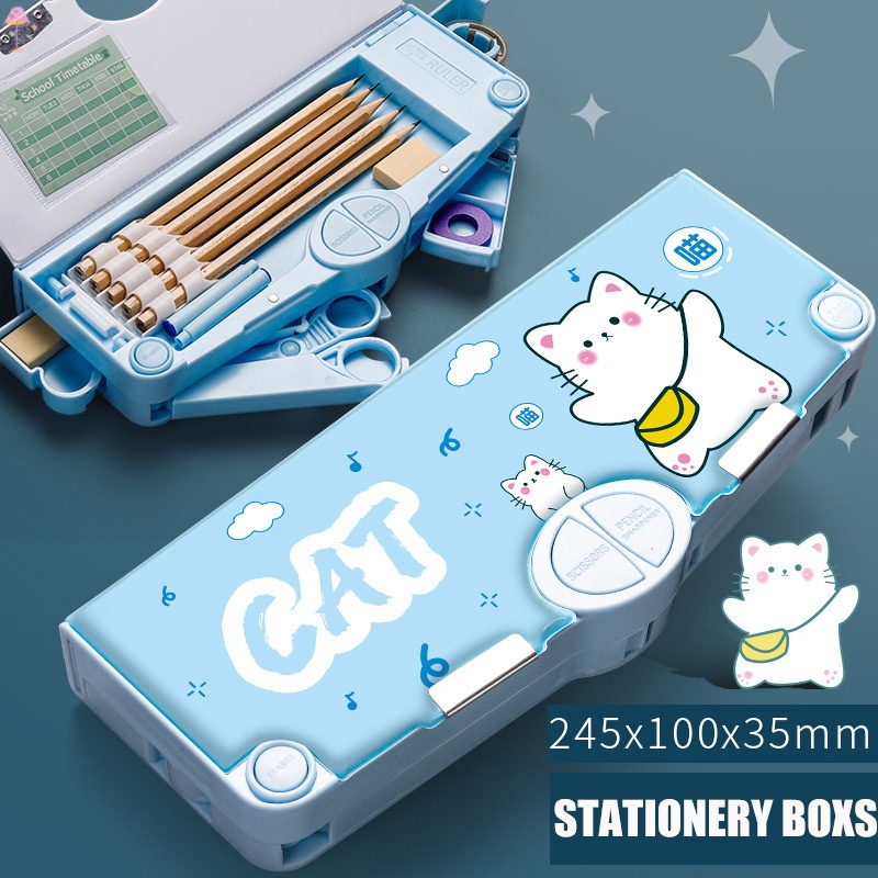 Hộp Đựng Bút Đa Năng Họa Tiết Dễ Thương Cho Bé Trai Và Gái