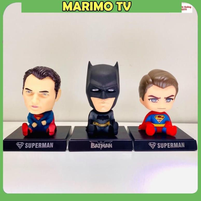 Mô Hình Superman Chibi lắc đầu - Trang trí taplo ô tô Trang trí bàn học bàn làm việc Kệ Điện Thoại - Figure[MARIMO]