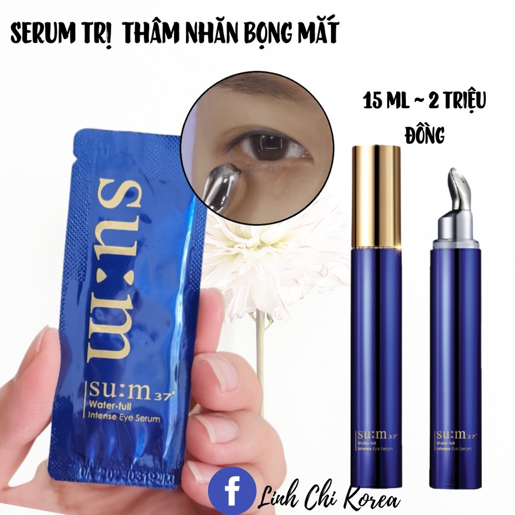 [Date 2024] Gói tinh chất serum mắt Sum xanh giảm nhăn, thâm và bọng mắt - Sum37 Water Full Intense Eye Serum