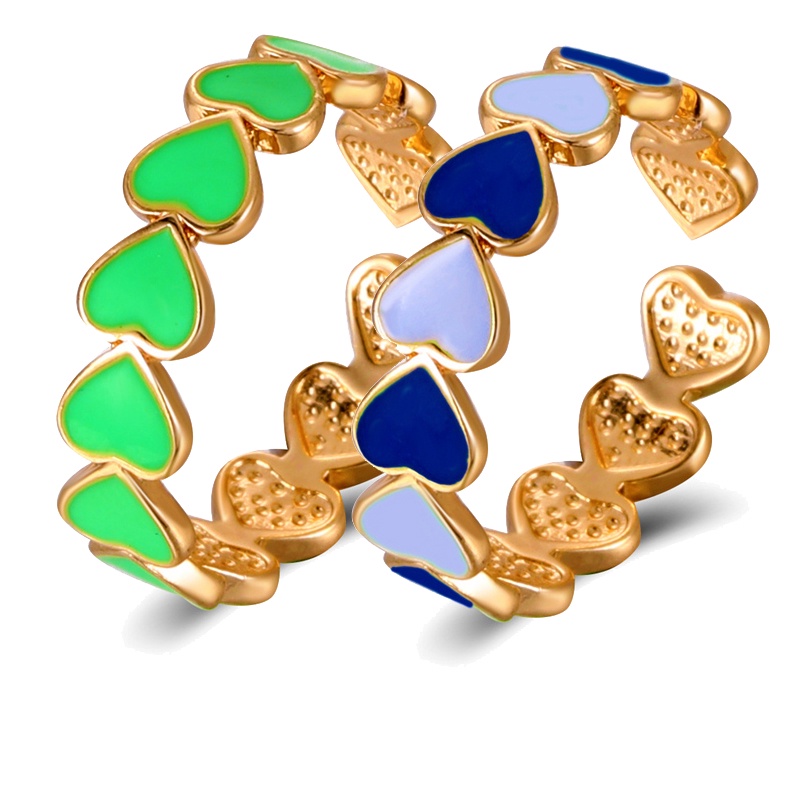 Nhẫn Kim Loại Hình Trái Tim Hồng Xinh Xắn Cho Nữ