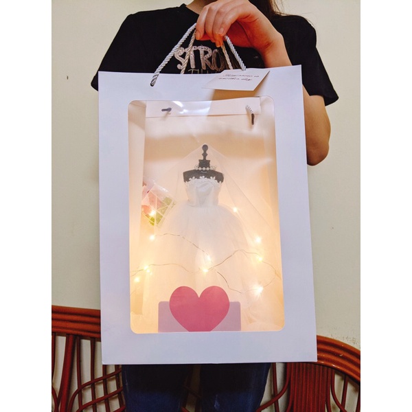 Túi quà váy cưới mini siêu xinh - Kèm ảnh thật - Hàng sẵn