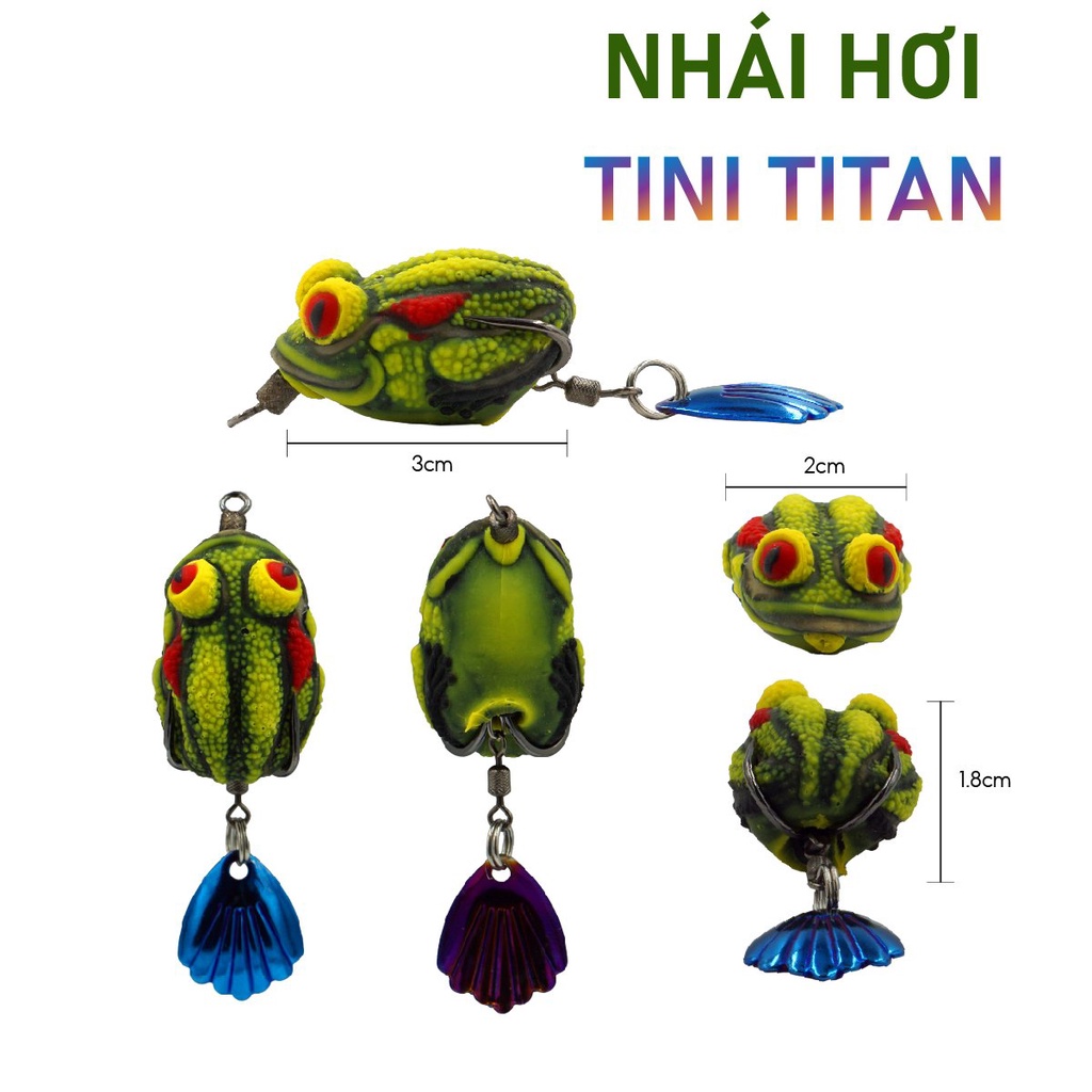 NHÁI HƠI TINI TITAN THÌA SÒ - mồi giả Thái Lan câu lure cá lóc giá rẻ siêu nhạy 120k