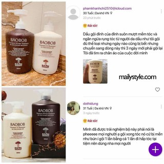 SET DẦU GỘI XẢ BAOBOB BARON
