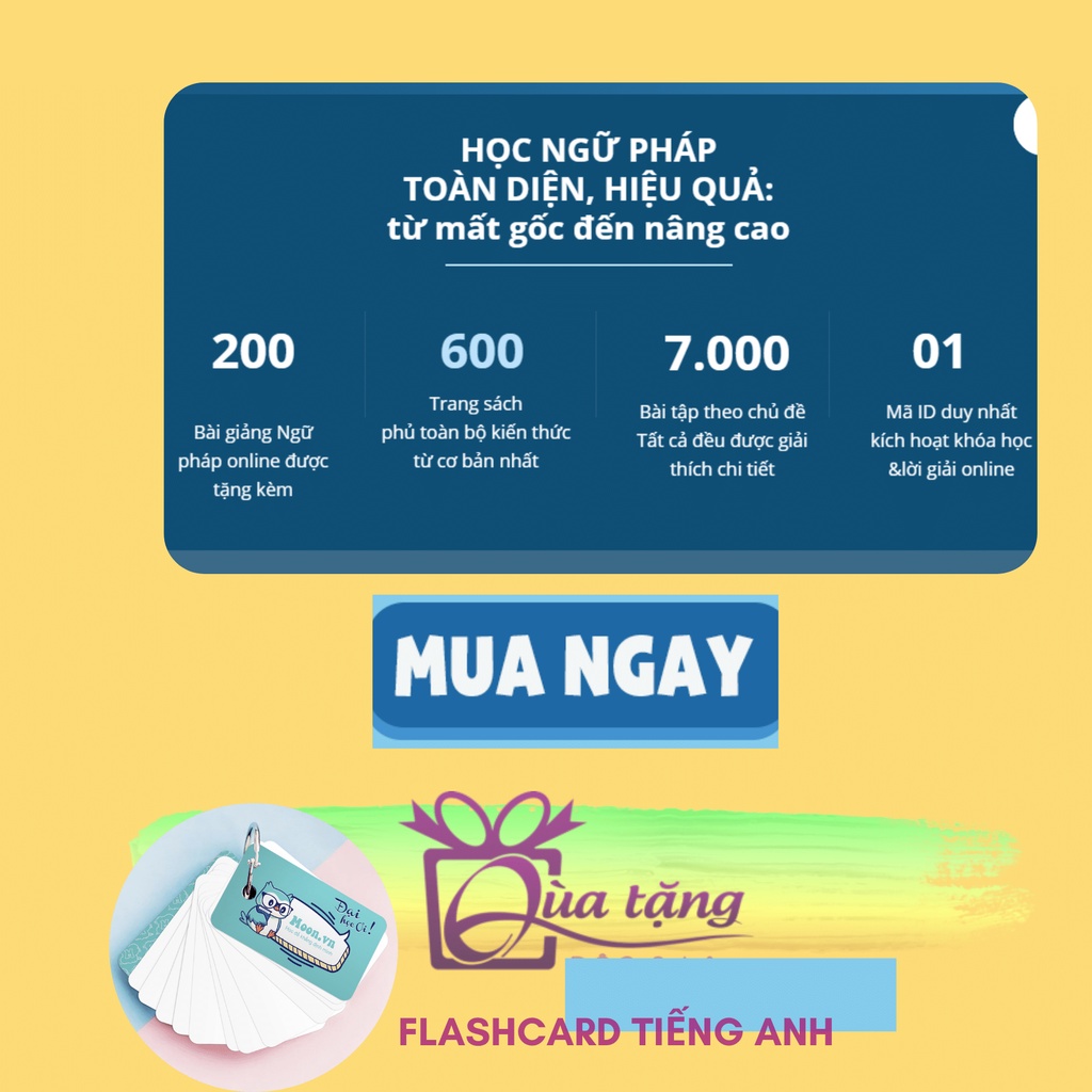 30 Chuyên đề Ngữ pháp Tiếng Anh cô Trang Anh: Sách ID Tổng ôn Ngữ pháp Tiếng Anh MOONBOOK