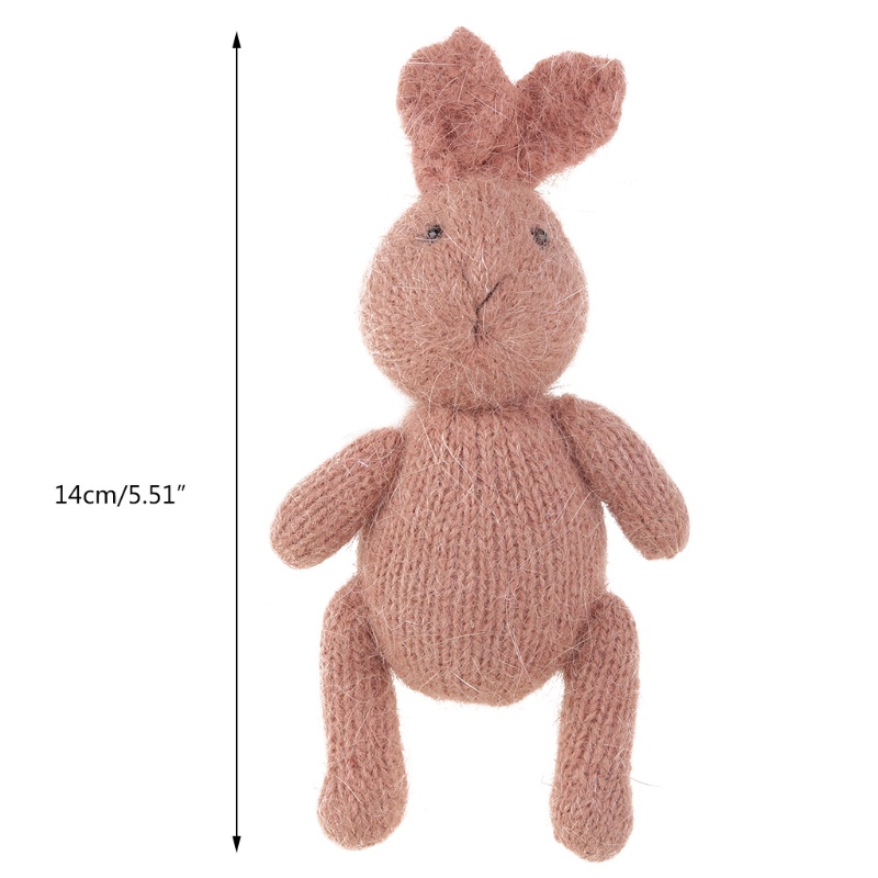 Thỏ Bông Đan Len Dễ Thương Làm Phụ Kiện Chụp Ảnh Cho Bé Sơ Sinh