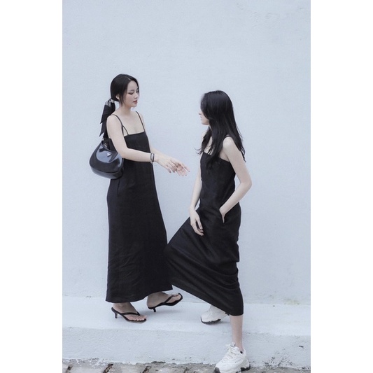 SHU SHI - Đầm 2 Dây Xuông Linen Basic ( ảnh chính chủ của shop ) | BigBuy360 - bigbuy360.vn